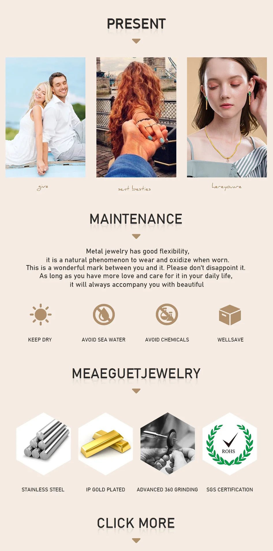 Bracelet Empilable en Acier Inoxydable Non - Tarnish pour Femmes, Chaîne Fine Herringbone Plaqué Or, Bijou Résistant à l'Eau - GoDiscount