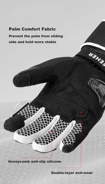 🏍️❄️ Gants Moto Hiver – Cuir Dermal, Protection Carbone | Gants Étanches & Coupe - vent pour Riders - GoDiscount