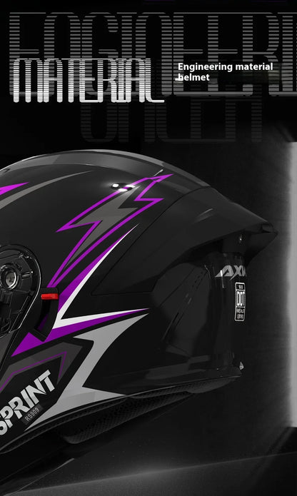 Casque Moto Modulaire Personnalisé – Double Lentille, Casque Intégral pour Homme et Femme, Motocross Racing - GoDiscount