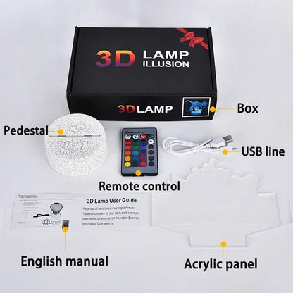 ⭐ Lampe 3D LED Paw Patrol – Chase, Marshall & Rocky | Veilleuse Enfants, Décoration Chambre, Lumière de Table - GoDiscount