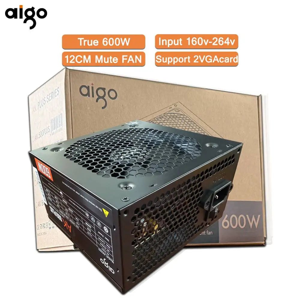 Alimentation PC Gaming Aigo AK 500W–1000W – PSU ATX 220V avec Ventilateur RGB 120mm | Bureau, Gaming & Mining BTC - GoDiscount
