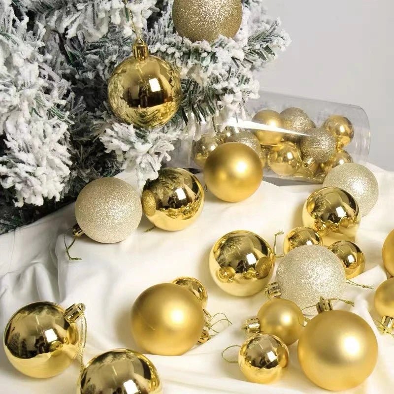 44Pcs 3/6CM Christmas Ball Christmas Tree Decoration Ornaments for Home Decor Halloween New Year Navidad Pendant Ball Accessory - GoDiscount