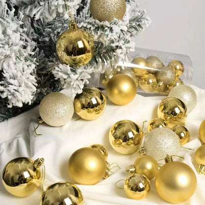 44Pcs 3/6CM Christmas Ball Christmas Tree Decoration Ornaments for Home Decor Halloween New Year Navidad Pendant Ball Accessory - GoDiscount
