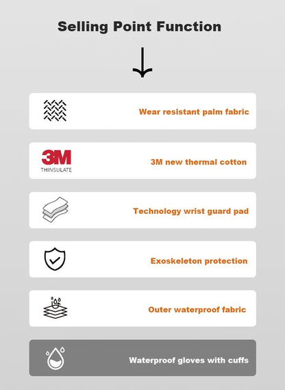 🏍️❄️ Gants Moto Hiver – Cuir Dermal, Protection Carbone | Gants Étanches & Coupe - vent pour Riders - GoDiscount