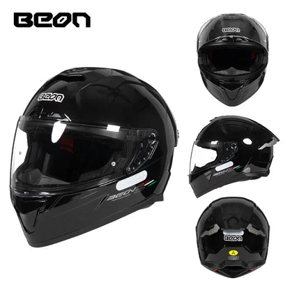 💨🛡️ Casque Moto Beon - 507 – Casque Full Face Racing, Certifié DOT/ECE | Pour Toute Saison - GoDiscount