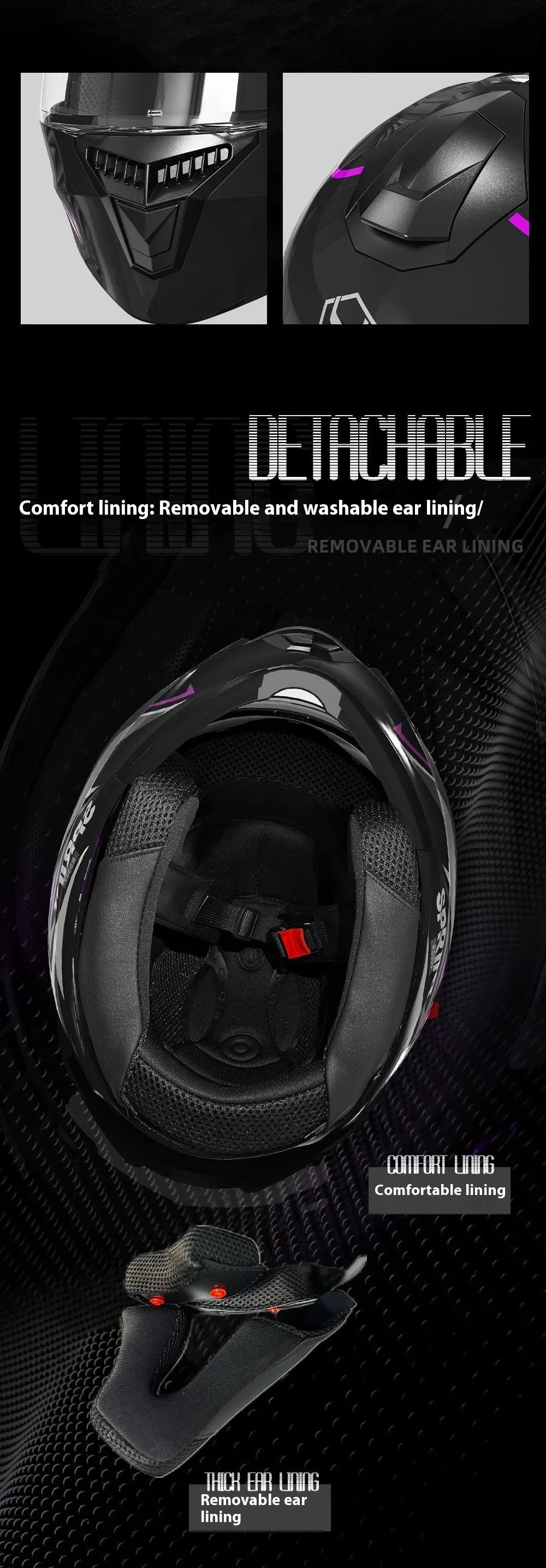 Casque Moto Modulaire Personnalisé – Double Lentille, Casque Intégral pour Homme et Femme, Motocross Racing - GoDiscount