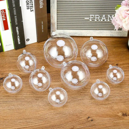 Wholesale Transparent DIY Plastic Ball Filling Decorative Hanging Ornaments Christmas Tree Open Ball Box Gifts for Wedding Party - GoDiscount