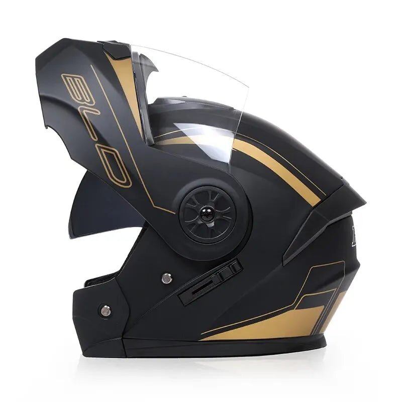 🏍️✨ Casque Moto Modulaire à Lentilles Doubles – Flip Up, Full Face | Motocross Racing Pour Hommes & Femmes - GoDiscount