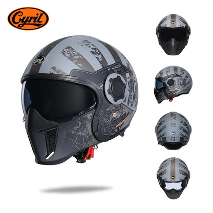 🏍️💥 Casque Moto CYRIL – Full Face & Open Face, Homologué ECE DOT, Casque Modular avec Double Visor - GoDiscount