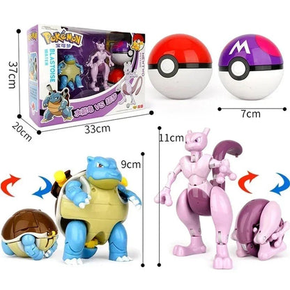⭐ Figurines Pokémon + Pokéball – Pikachu, Carapuce, Salamèche - GoDiscount