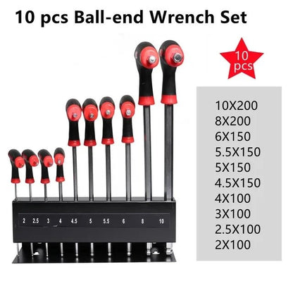 🔧✨ Set 10 Clés Torx/Allen en T – Poignée Confort + Support de Rangement 🧰 - GoDiscount