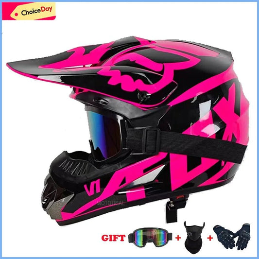 🏍️🎉 Casque Moto Enfant – Casco Moto Off - Road DOT | Protection Sécurisée pour Jeunes & Ados - GoDiscount