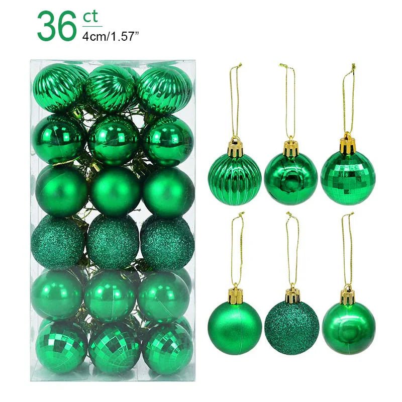 1box Christmas Balls Christmas Tree Ornaments Ball Xmas Hanging Tree Pendants Home Party Decor 2026 New Year Gift Noel Navidad - GoDiscount