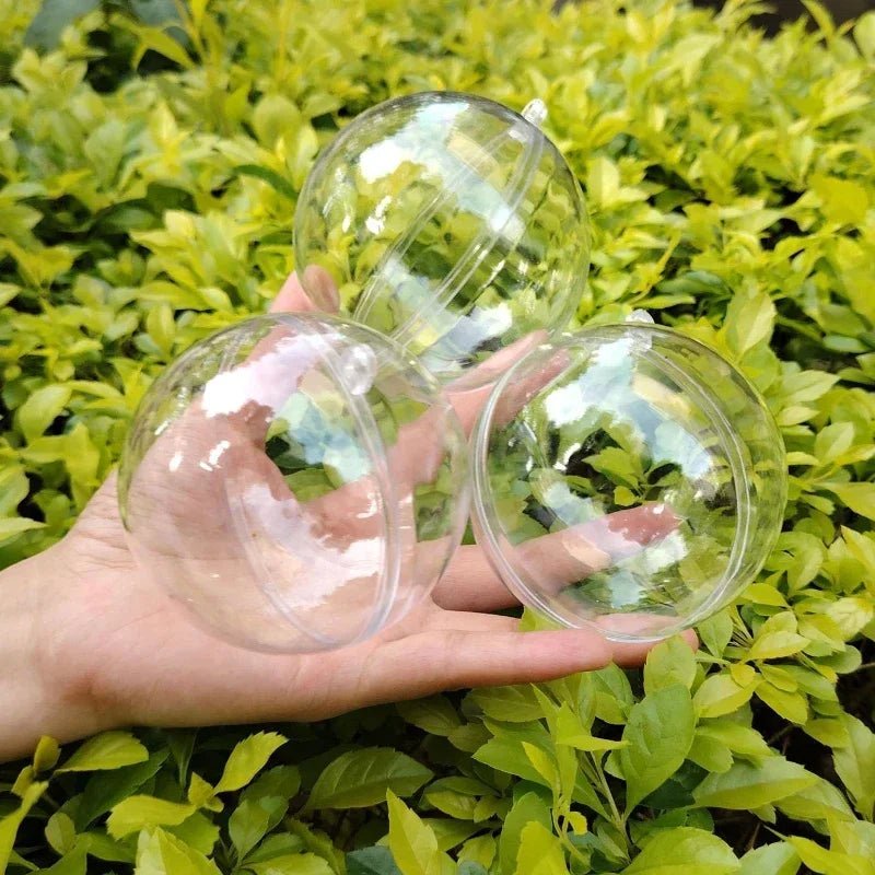 Wholesale Transparent DIY Plastic Ball Filling Decorative Hanging Ornaments Christmas Tree Open Ball Box Gifts for Wedding Party - GoDiscount