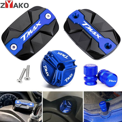 Couvercle Réservoir de Frein Avant CNC pour Yamaha TMAX 500/530/560 – Capot Bouchon d’Huile TECH MAX SX DX - GoDiscount