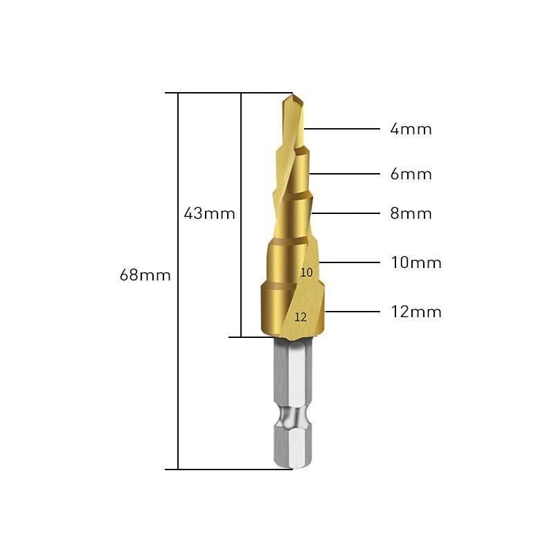 1️⃣ Forets Étagés HSS Titane – Perçage Ultra - Précis Bois & Métal (4–12 / 4–20 / 4–32 mm) - GoDiscount