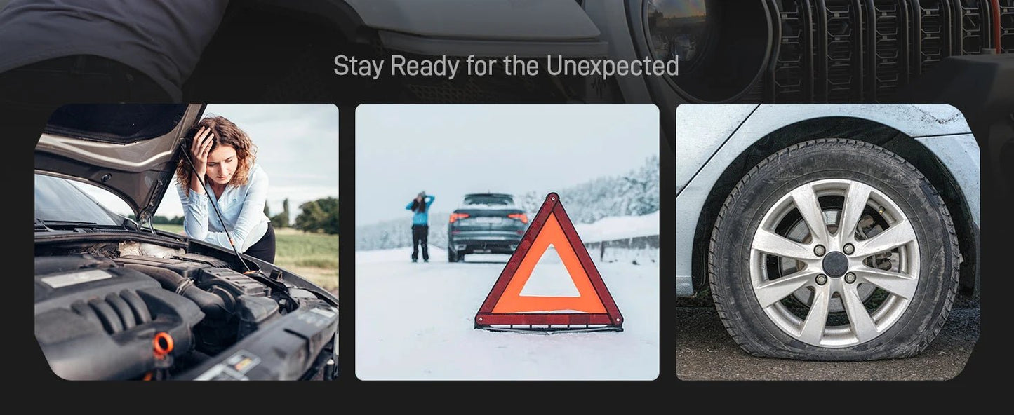 "WOLFBOX 3000A Jump Starter avec Compresseur d'Air, 16000mAh & 160PSI, Démarreur de Batterie Portable Voiture avec Charge Rapide 65W" - GoDiscount