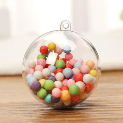 Wholesale Transparent DIY Plastic Ball Filling Decorative Hanging Ornaments Christmas Tree Open Ball Box Gifts for Wedding Party - GoDiscount