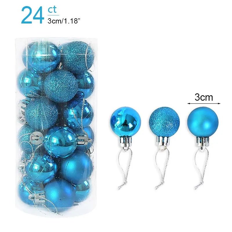 1box Christmas Balls Christmas Tree Ornaments Ball Xmas Hanging Tree Pendants Home Party Decor 2026 New Year Gift Noel Navidad - GoDiscount