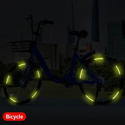 🚗✨ Autocollants Réfléchissants Voiture – Bandes de Jante & Stickers de Sécurité Portière | Bande Avertissement Arrière Auto - GoDiscount