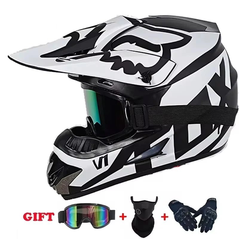 🏍️🎉 Casque Moto Enfant – Casco Moto Off - Road DOT | Protection Sécurisée pour Jeunes & Ados - GoDiscount