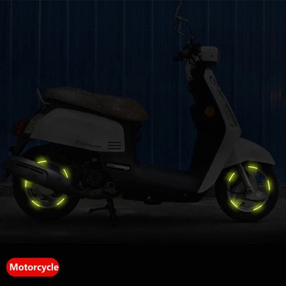 🚗✨ Autocollants Réfléchissants Voiture – Bandes de Jante & Stickers de Sécurité Portière | Bande Avertissement Arrière Auto - GoDiscount