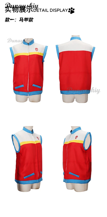Gilet Cosplay Pat' Patrouille Ryder pour Enfants – Costume Marshall & Chase Carnaval, Halloween, Anniversaire – Waistcoat Personnalisé