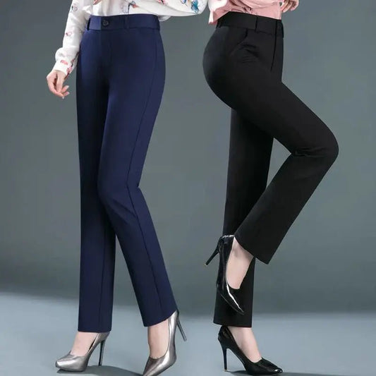 Pantalon Femme Bureau – Pantalon Crayon Slim Uni, Taille Haute, Mode Coréenne, Casual et Élégant pour le Printemps et l'Automne - GoDiscount