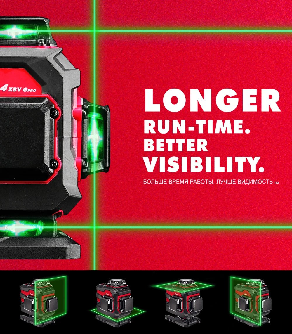 🟢🔭 Niveau Laser 3D 360° – YEVOLT YVGLL4XS16 • 4 Plans • 16 Lignes • Auto - Nivelant Pro - GoDiscount