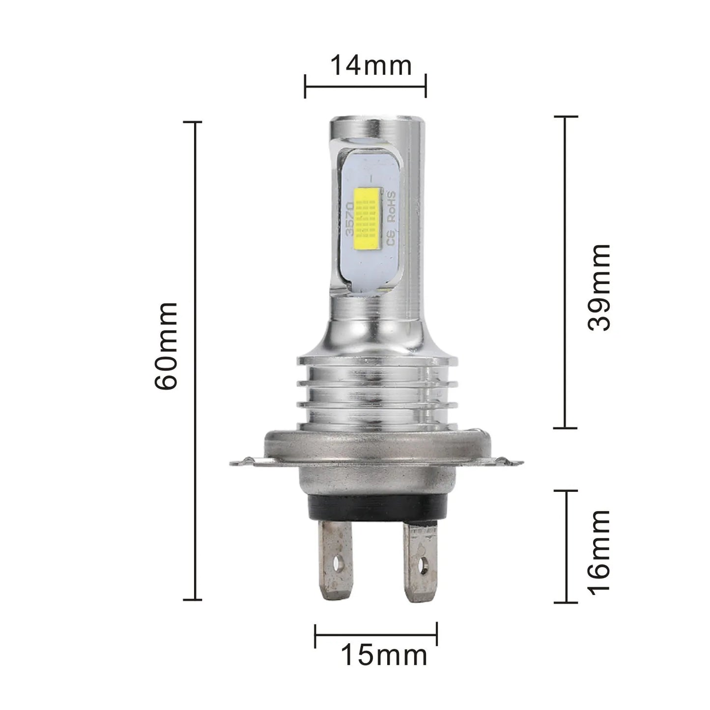 💡🏍️ Ampoule LED Moto H4 H7 H11 – 80W, 6000K, Haute et Basse Porte, Blanc Jaune, Lampe Scooter - GoDiscount