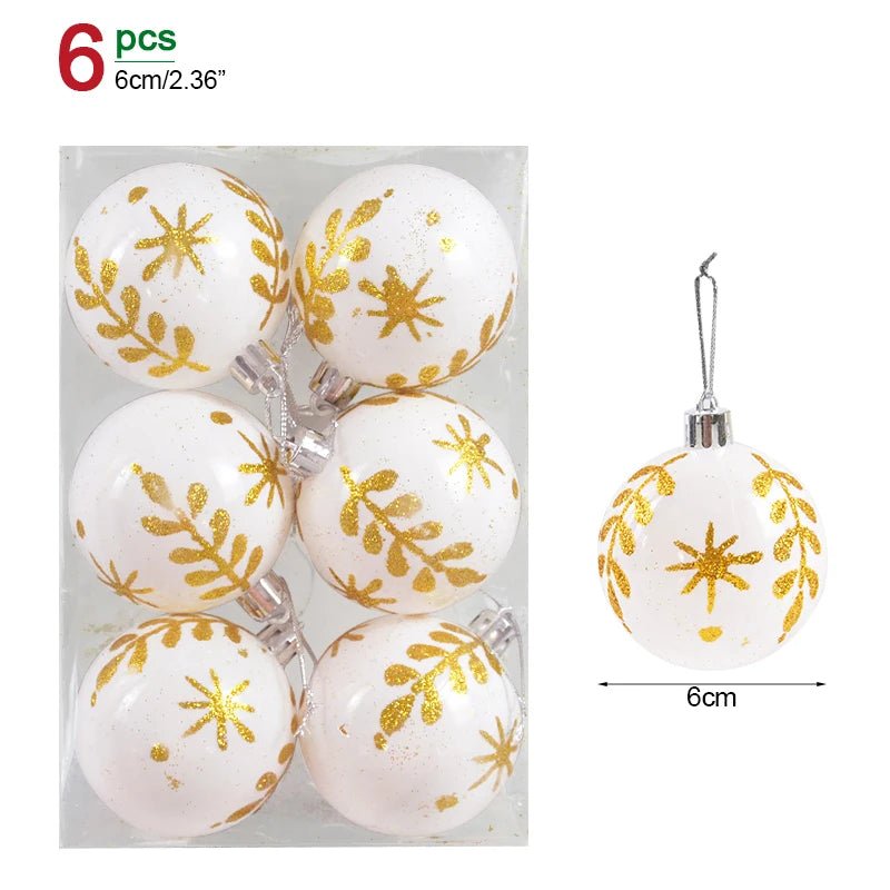 1box Christmas Balls Christmas Tree Ornaments Ball Xmas Hanging Tree Pendants Home Party Decor 2026 New Year Gift Noel Navidad - GoDiscount