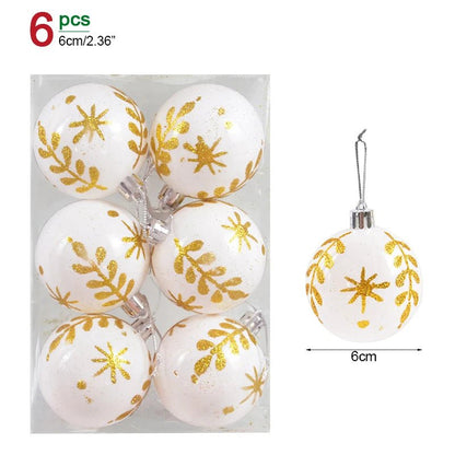 1box Christmas Balls Christmas Tree Ornaments Ball Xmas Hanging Tree Pendants Home Party Decor 2026 New Year Gift Noel Navidad - GoDiscount