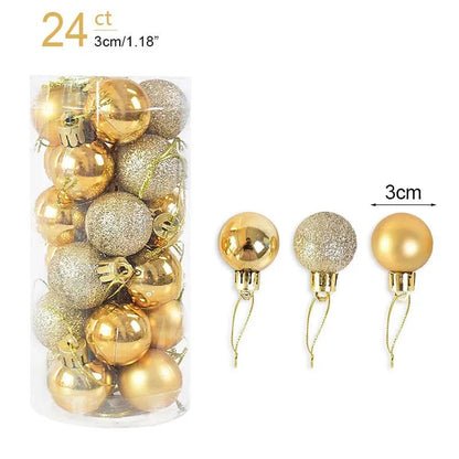 1box Christmas Balls Christmas Tree Ornaments Ball Xmas Hanging Tree Pendants Home Party Decor 2026 New Year Gift Noel Navidad - GoDiscount