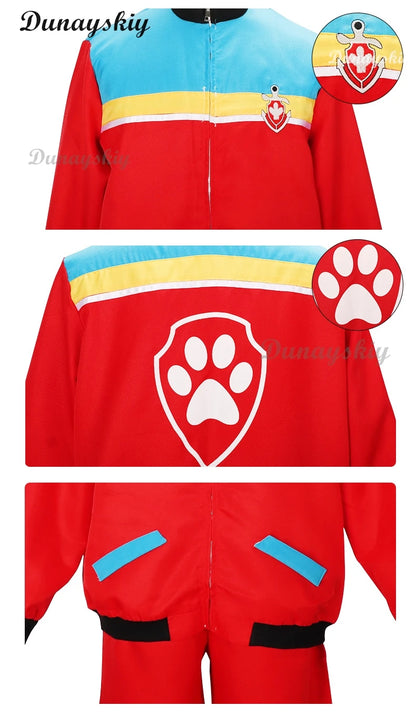 Gilet Cosplay Pat' Patrouille Ryder pour Enfants – Costume Marshall & Chase Carnaval, Halloween, Anniversaire – Waistcoat Personnalisé