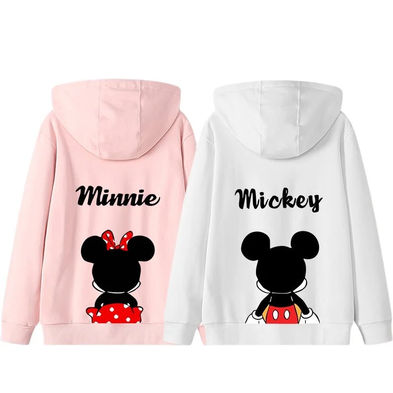 Sweat à Capuche Mickey Mouse – Tenue d’Automne Couple / Amis | Hoodie Décontracté Femme Style Disney - GoDiscount
