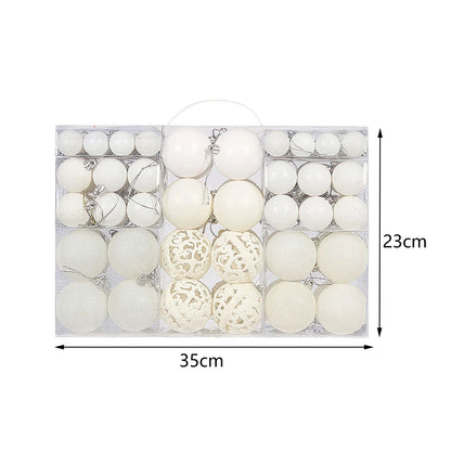 100Pcs Christmas Ball Ornaments Tree Decorative Shatterproof Decorations Hanging Xmas for Anniversary Wedding Party Holiday - GoDiscount