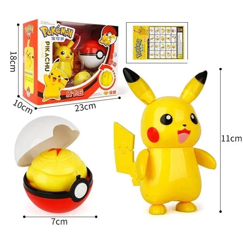 ⭐ Figurines Pokémon + Pokéball – Pikachu, Carapuce, Salamèche - GoDiscount