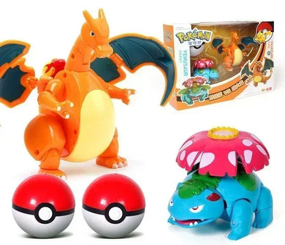 ⭐ Figurines Pokémon + Pokéball – Pikachu, Carapuce, Salamèche - GoDiscount