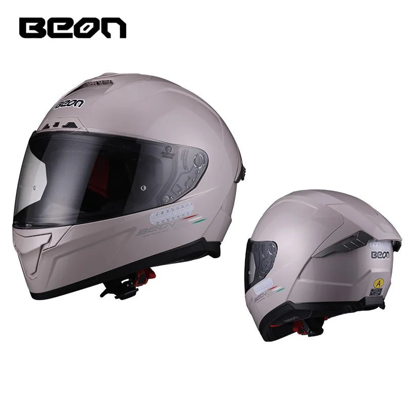 💨🛡️ Casque Moto Beon - 507 – Casque Full Face Racing, Certifié DOT/ECE | Pour Toute Saison - GoDiscount