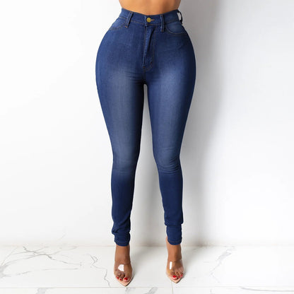 Botvotee – Jeans Skinny Femme Taille Haute | Pantalon Crayon Élastique Casual & Élégant | Denim Bleu Blanc Noir | Style Bureau & Quotidien - GoDiscount