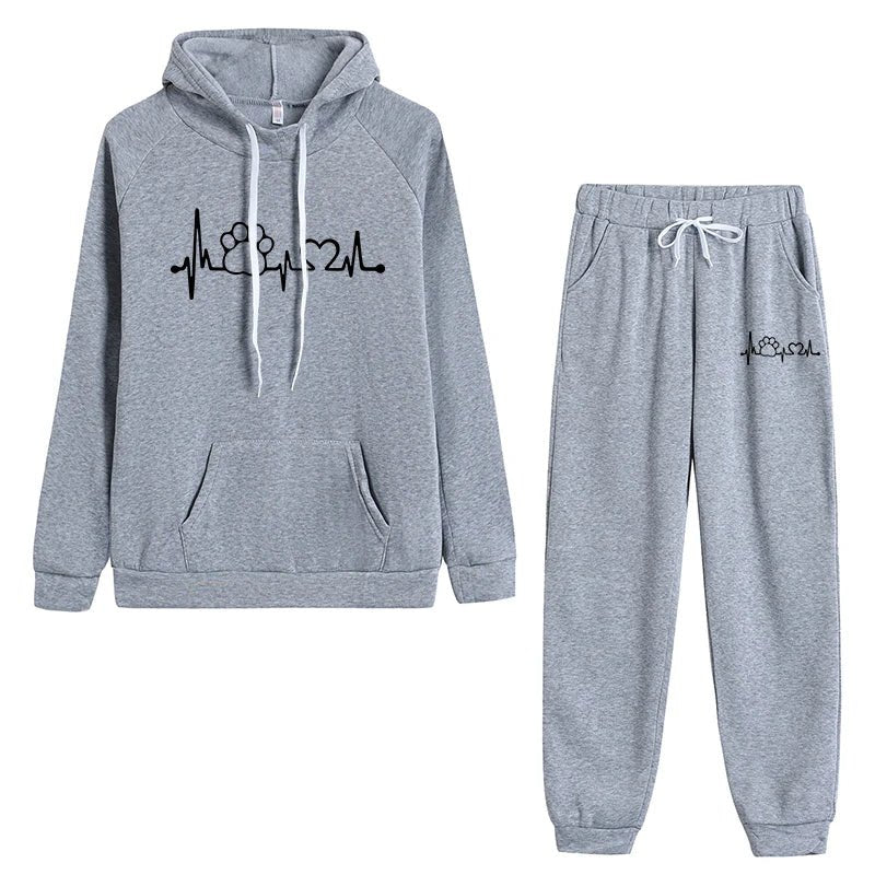 ⭐ Ensemble Femme 2 Pièces Printemps/Automne – Hoodie Pull - over + Pantalon Jogging | Tenue Décontractée & Sport Polerones de Mujer - GoDiscount