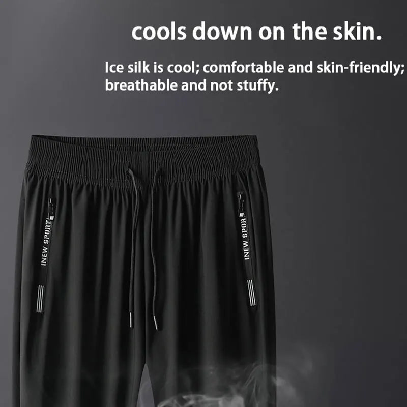 Pantalon de Running Homme – Pantalon de Sport à Séchage Rapide, Zippé, Pour Jogging, Fitness et Activités Extérieures - GoDiscount