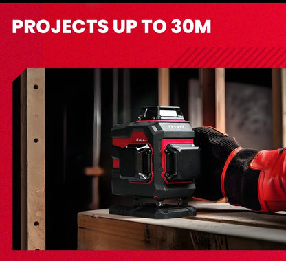 🟢🔭 Niveau Laser 3D 360° – YEVOLT YVGLL4XS16 • 4 Plans • 16 Lignes • Auto - Nivelant Pro - GoDiscount