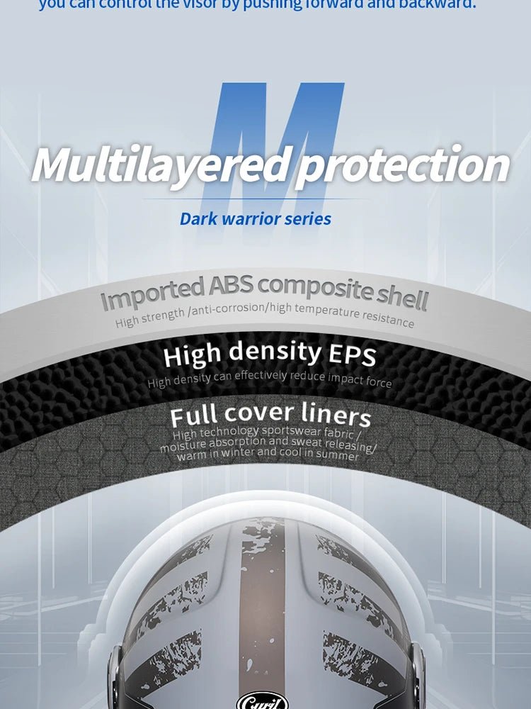 🏍️💥 Casque Moto CYRIL – Full Face & Open Face, Homologué ECE DOT, Casque Modular avec Double Visor - GoDiscount