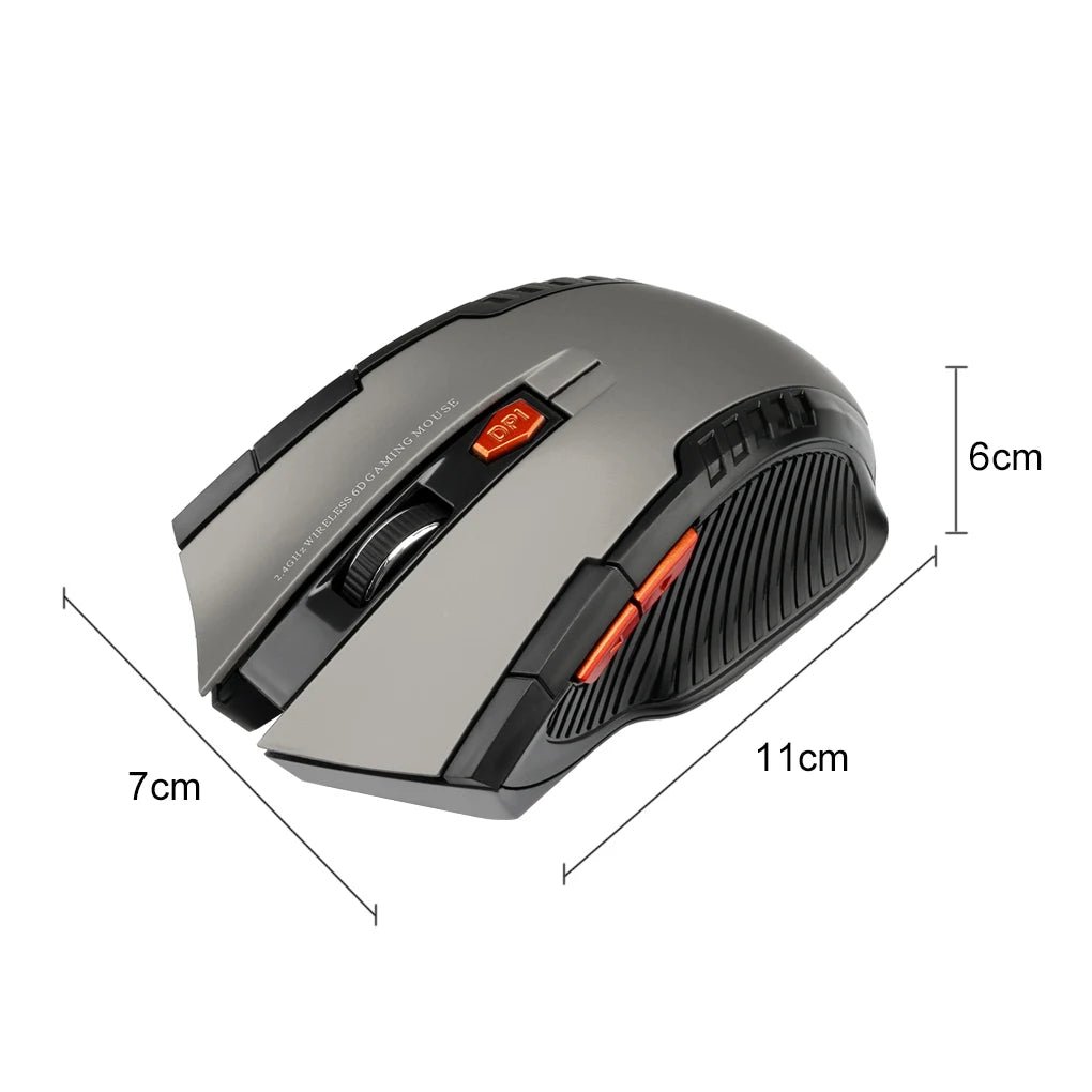 Souris Sans Fil 2.4G 1600DPI – Souris Optique Gamer 6 Boutons pour PC & Ordinateur Portable - GoDiscount