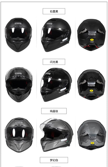💨🛡️ Casque Moto Beon - 507 – Casque Full Face Racing, Certifié DOT/ECE | Pour Toute Saison - GoDiscount
