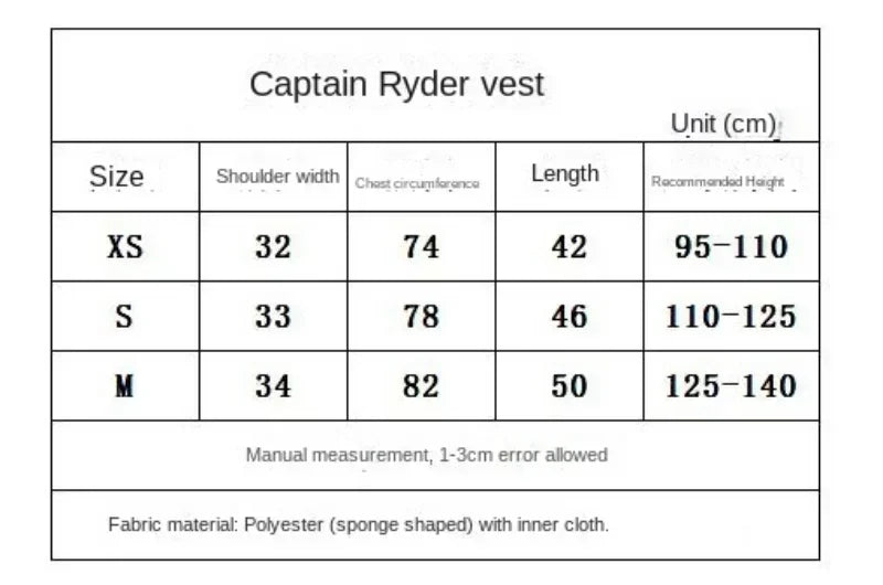 Costume Capitaine Ryder PAW Patrol – Gilet Cosplay Enfant pour Carnaval et Anniversaires - GoDiscount