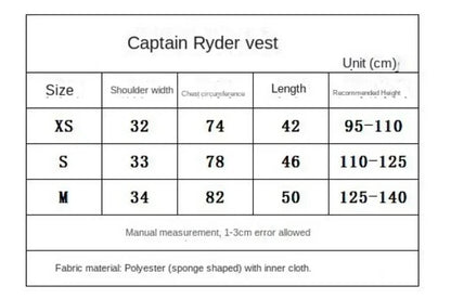 Costume Capitaine Ryder PAW Patrol – Gilet Cosplay Enfant pour Carnaval et Anniversaires - GoDiscount