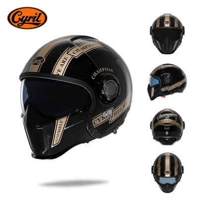 🏍️💥 Casque Moto CYRIL – Full Face & Open Face, Homologué ECE DOT, Casque Modular avec Double Visor - GoDiscount
