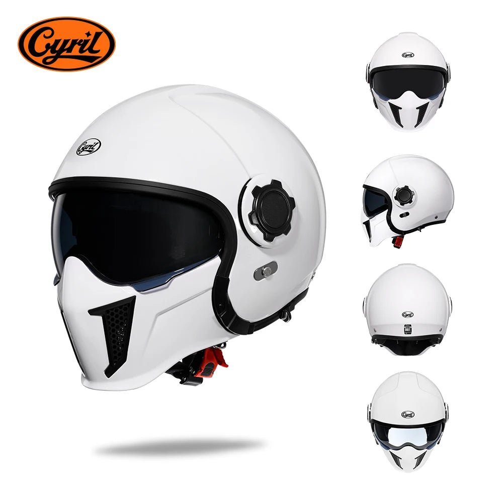 🏍️💥 Casque Moto CYRIL – Full Face & Open Face, Homologué ECE DOT, Casque Modular avec Double Visor - GoDiscount